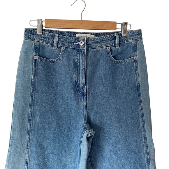 Something Navy Revolve Two Toned Wide Leg Jeans size 30 Slit leg - Picture 3 of 8